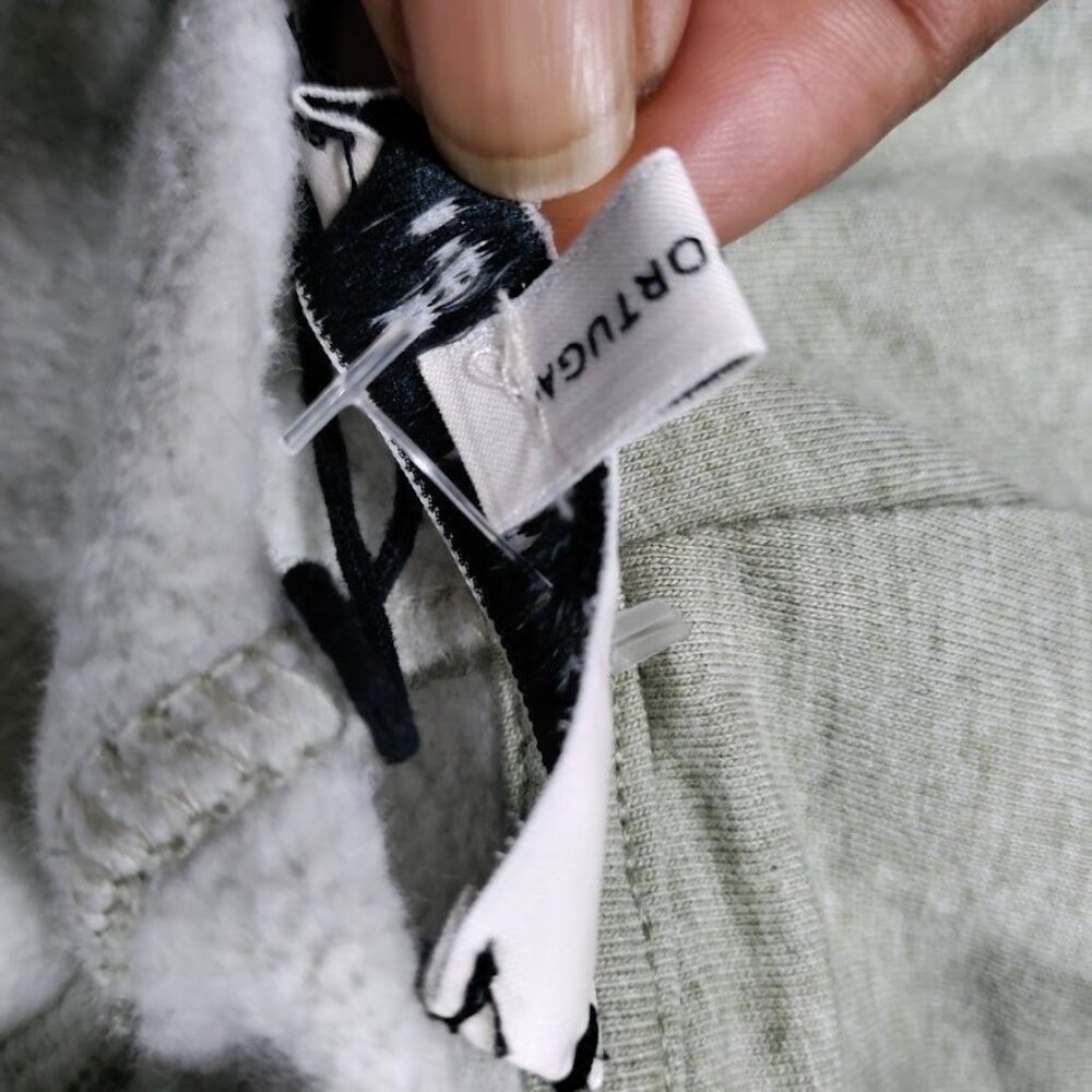 Dorothee Schumacher Cropped Sage Green Hoodie With Drawstring & Ribbed Cuffs S - Picture 4 of 12